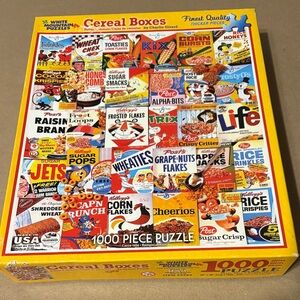 White Mountain, Cereal Boxes, 1000
Piece Jigsaw Puzzle, Complete #958S, 24 × 30"